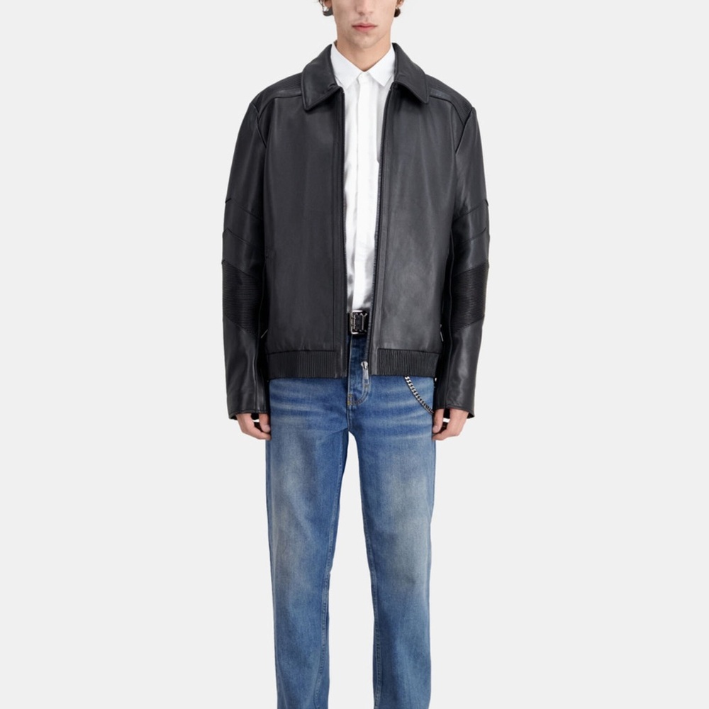 The Kooples Black Lamb Leather Jacket NWT